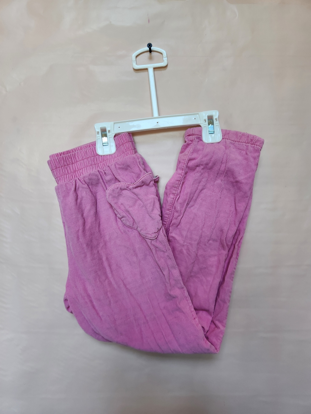 Mini Boden Pink Corduroy Heart Patch Lined Pants